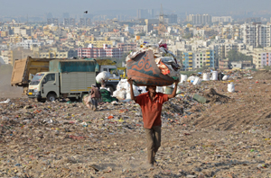Mllsammlerinnen halten die Stadt Pune sauber